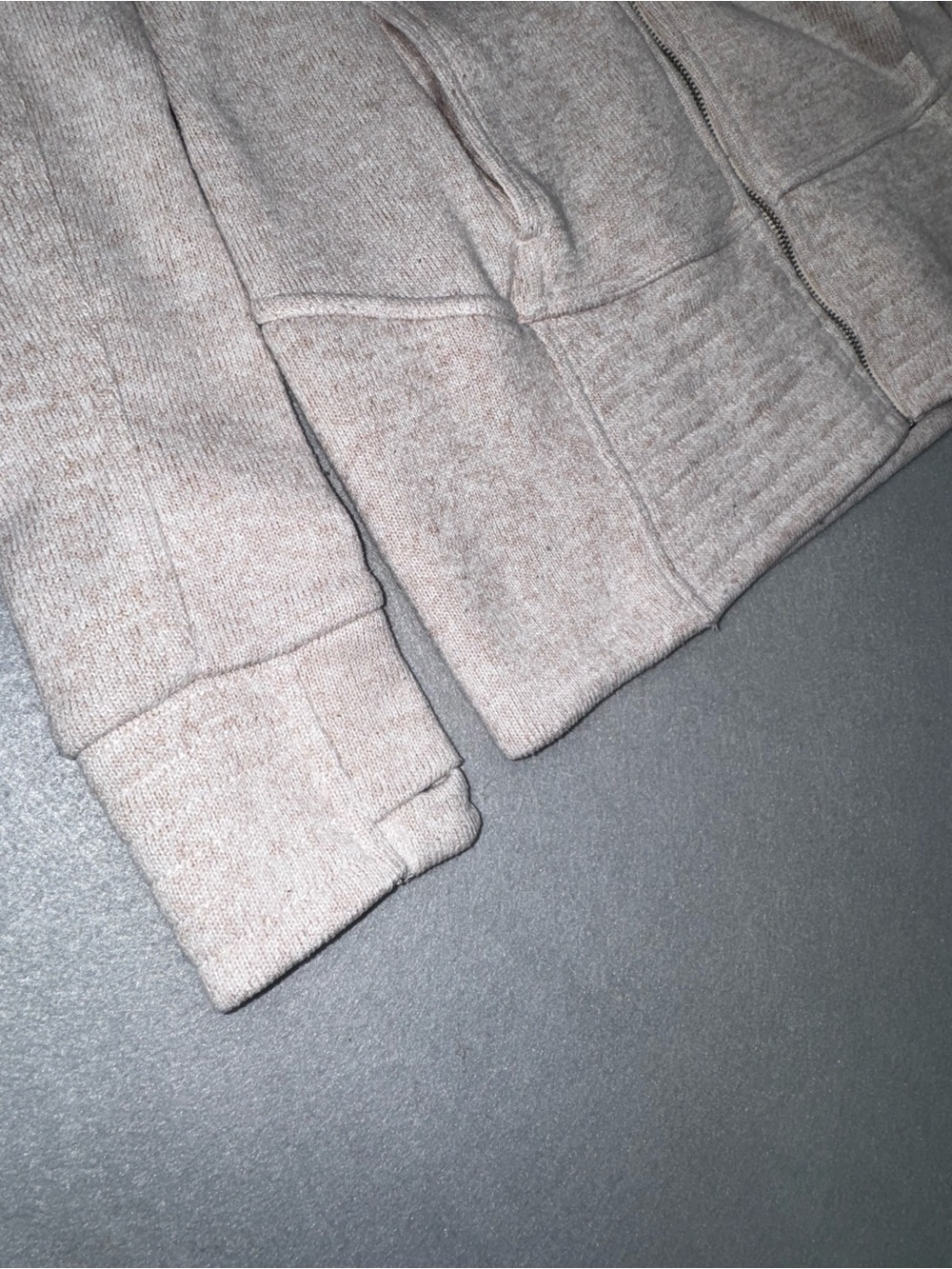 Thread & Supply Fleece Lined Zip Up Jacket Funnel Neck Quilted Hem & Cuffs - Picture 6 of 12